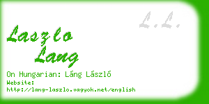laszlo lang business card