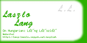 laszlo lang business card